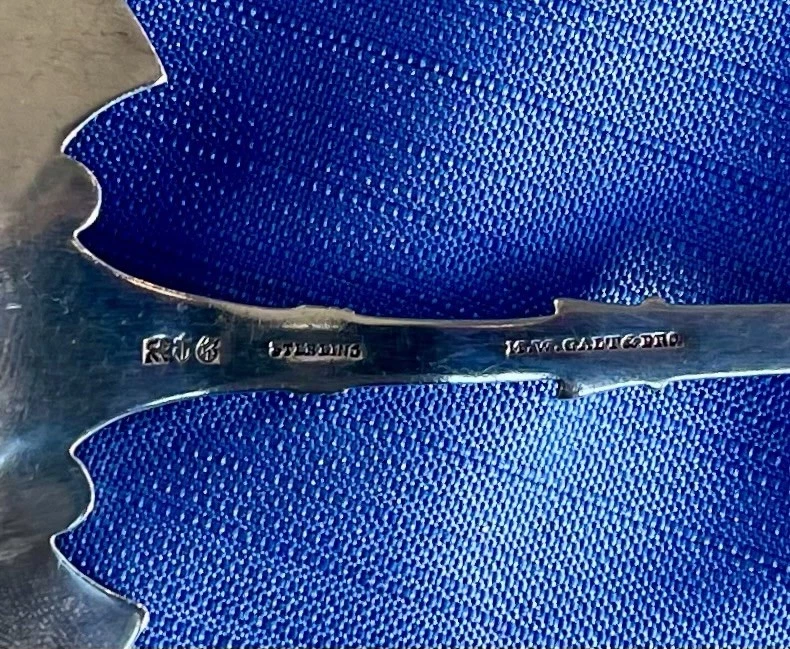 Antiguo servidor de pastelería/pastelería Gorham Lotus de plata esterlina 11′′ renacimiento egipcio 1865 Foto 4 de 4