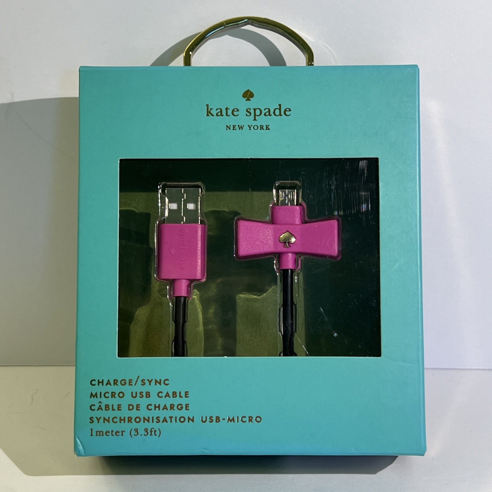 Kate Spade New York Bow Micro USB Cable 3.3 ft Charge & Sync