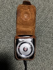 Vintage 50's General Electric PR-2 GE Photo Light Exposure Meter w/ Leather Case