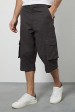 Maine Charcoal Cargo Shorts Mens Casual Short...
