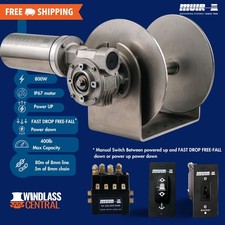 Muir DFF08 Free-Fall Drum Winch 800W 316SS up to 8m