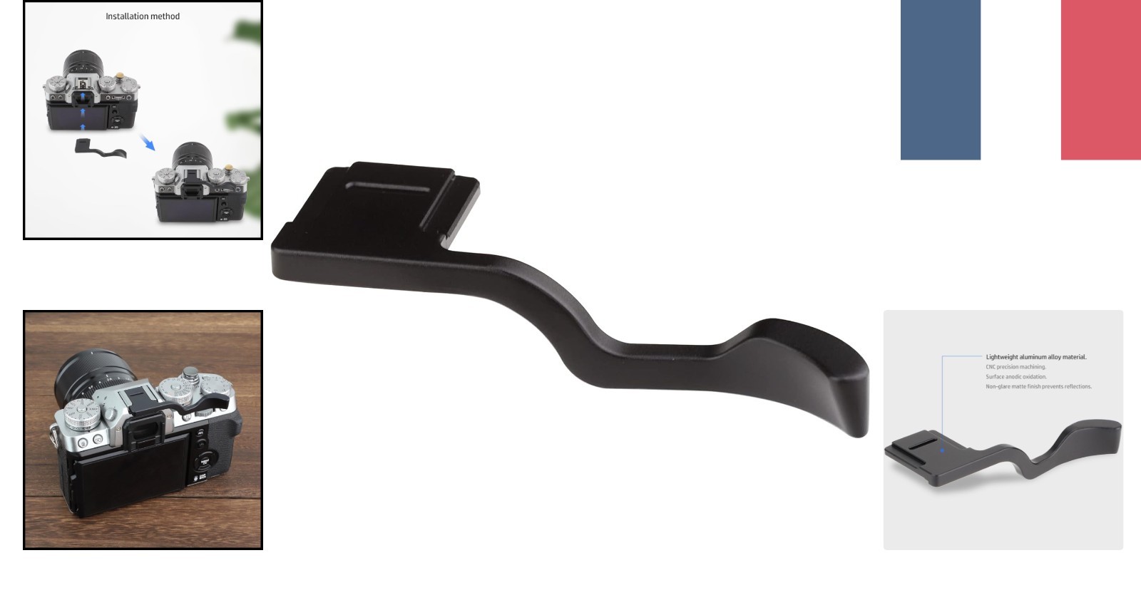 Support Pouce Métal Haoge Fuji X-T5 pour Photographie de Rue Confortable