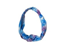 Blue Butter Soft Gradient Tie Dye Wide Cotton Stretch Headband Hair Accessory