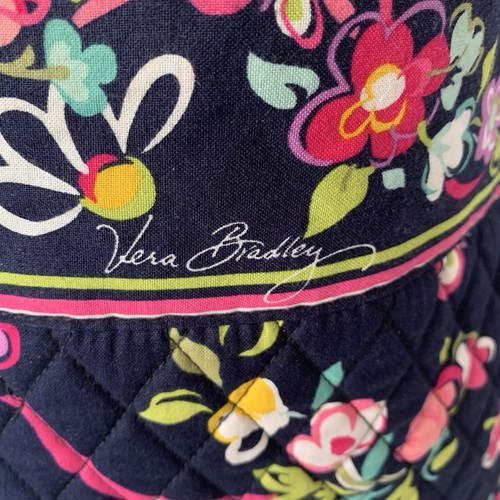 Vera Bradley Tote/Bag Ribbon Pattern Pink Lining Snap Close - Imagen 2 de 13