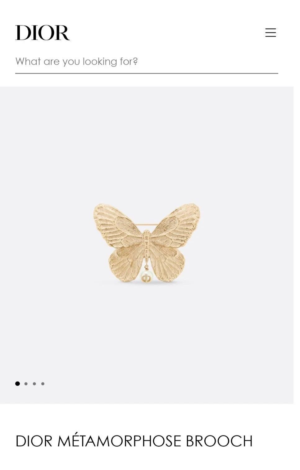Dior Métamorphose Butterflly Brooch Jewelry Receipt Original Authentic New