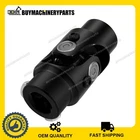 New 3/4" Round X 3/4" DD Steering Shaft U Joint Coupling Black 3/4 Round 3/4 DD