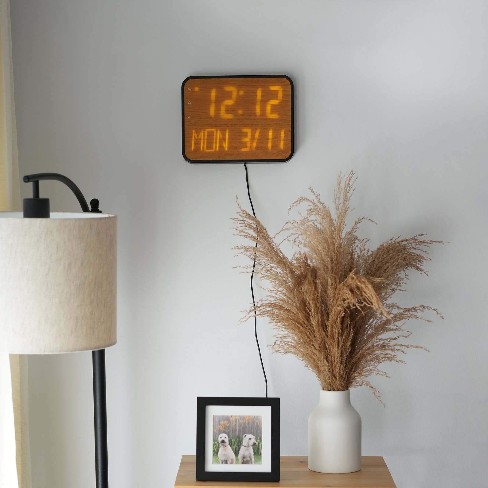 Better Homes &amp; Gardens 9.00 Inches Digital Modern Brown Indoor Tabletop ...