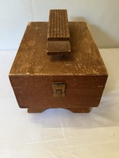 Vintage Wooden Shoe Shine Box In Good Condition Collectors Item