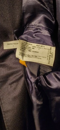 Hickey Freeman 100% Cashmere Classic Overcoat (NEW) Navy Blue image 5