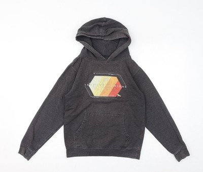 Grauer Pullover Hoodie Jungen UK Größe M Troy Lee Designs