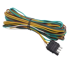 25ft 4-Way Flat Trailer Light Wiring Harness with Ground Wire – 18 Gauge