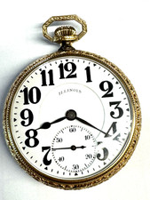 16S ILLINOIS BUNN SPECIAL, 21J, RAILROAD POCKET WATCH, SERVICED, lever set