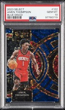 2023 PANINI SELECT BLUE DISCO #122 AMEN THOMPSON 12/25 PSA 10