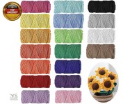 18 StüCk Makramee Garn 2Mm X 30M, Baumwollgarn Baumwollkordel Baumwollseil,