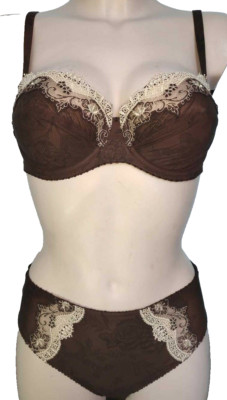 Felina Conturelle 80483 Balconett Bügel BH Gr.75C UK34C Fr90C Chocolate +2x Slip