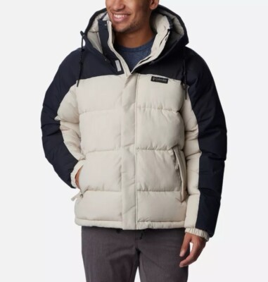 Columbia Snowqualmie Winter Puffer Jacket Stone/Black WM2490-278 Men s Size XL