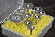 New 10pc Diamond Saw Cut Off Discs Wheel Blades Rotary Tool Set 1/8 Shank 