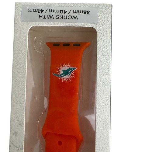 Soar Tech Silicone Band for Apple Watch 38/40/41mm Miami Dolphins NFL NWT - Picture 7 of 15