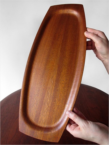 1960's DANISH-MODERN SIGNED SCANDINAVIAN TEAK DESIGN TRAY MID-CENTURY EAMES ERA