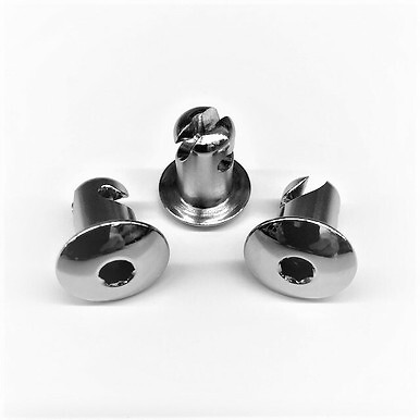 Chrome Hex Head Qtr Turn DZUS Button Fasteners - 500 Dome 50pk
