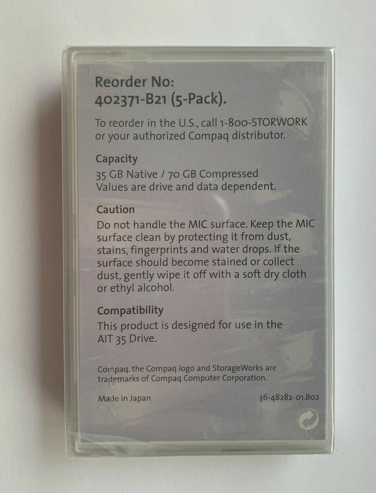 Compaq AIT 35GB 数据盒 — 第 2/3 张图片