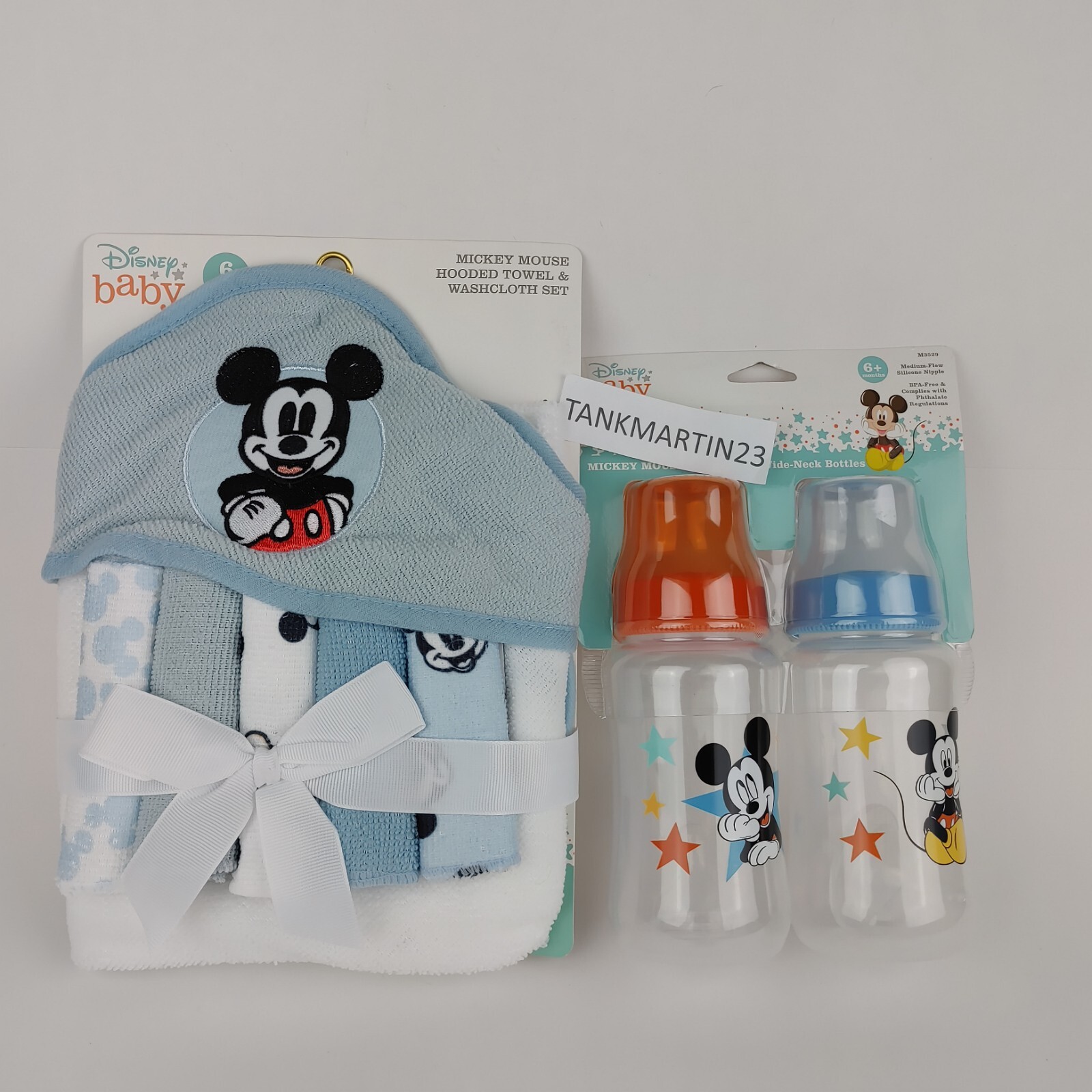 Washcloth & 2 Baby Bottles Infant