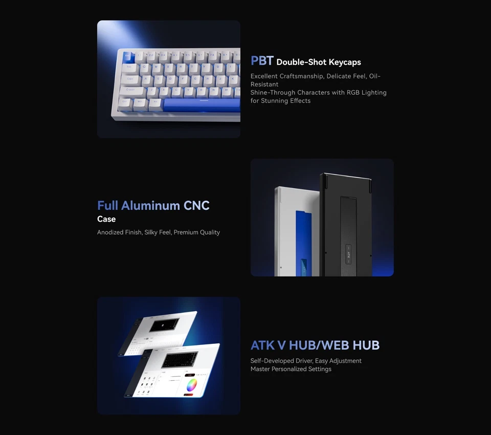 ATK 68 V2 S Hall Effect Gaming Keyboard – 65% CNC Aluminum 8KHz RT 0.01mm RGB - Image 4 of 4