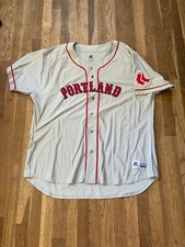 Trey Ball Game Used Portland Sea Dogs Gray Road Jersey Red Sox 