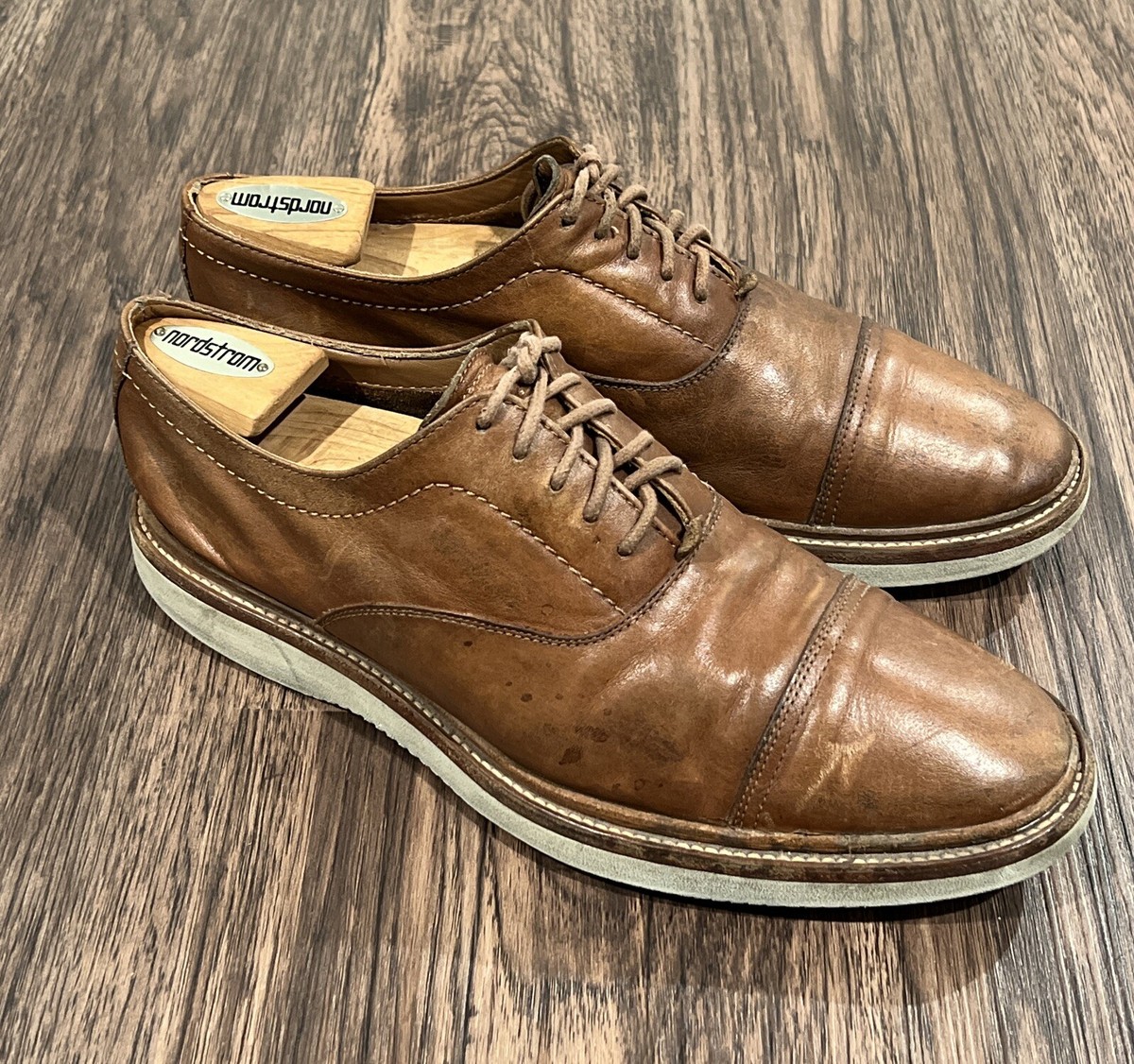 Frye Paul Bal Blue Suede Lace Up Men\'s Size 11D Oxford Casual Dress Shoes ProductImageSizing_61.png?v=  main image 4