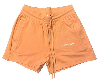 Alphalete Women's Essential Core Shorts Orange Frost Mid Rise Size XS