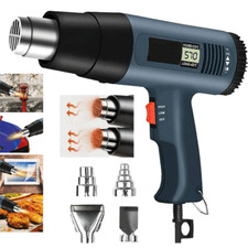 2500W Heat Gun Electric Hot Air Gun Dual Temperature LCD Display 4 Nozzles Tool