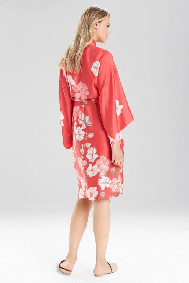 NUEVO BATA NATORI $160 ROSA MAGNOLIA FLORAL CHARMEUSE TALLA M MEDIANA Foto 2 de 2