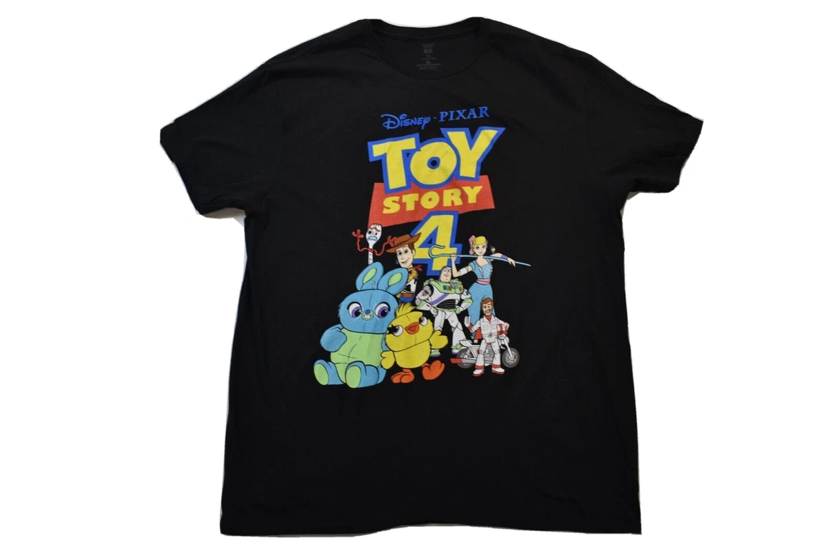 S-2XL Shirt 4 Toy Pixar Characters eBay Story Black New Disney | Mens