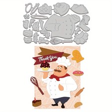 1Pc Pastry Chef Cutting Dies Metal Dessert Food Die Cuts Embossing Stencils