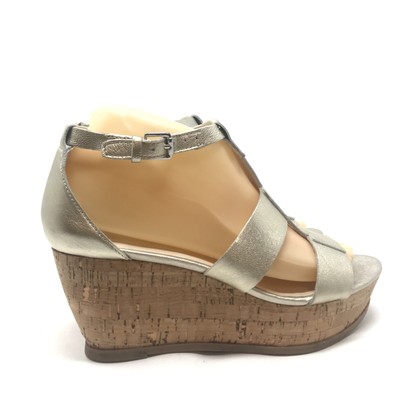 franco sarto gold wedges