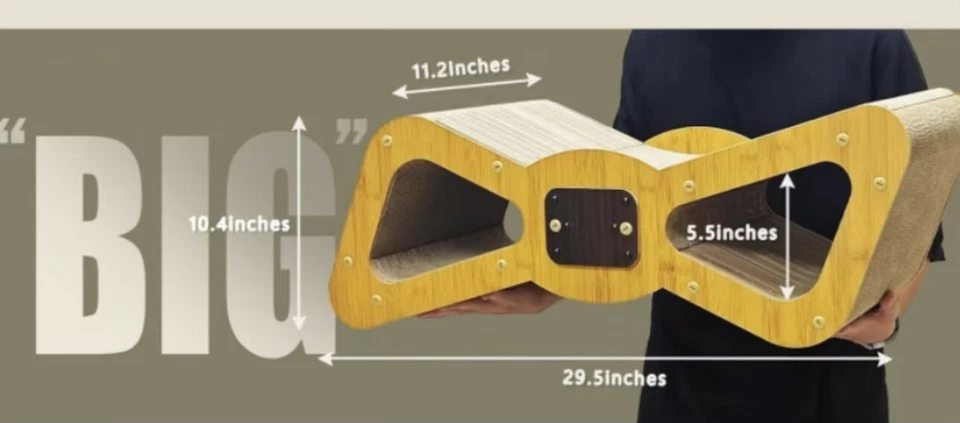 Cat Scratching Board ,Bow Tie Cat Scratcher Cardboard - Image 3 of 3