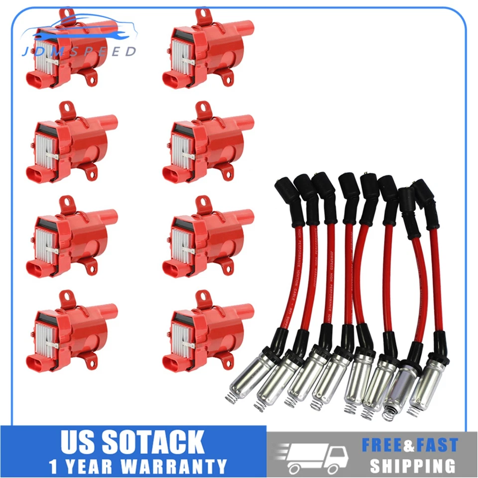 Nuevo paquete de bobinas de encendido y enchufes UF262 para Chevy Silverado GMC LS1 LS3 4,8 5,3 L Foto 3 de 4