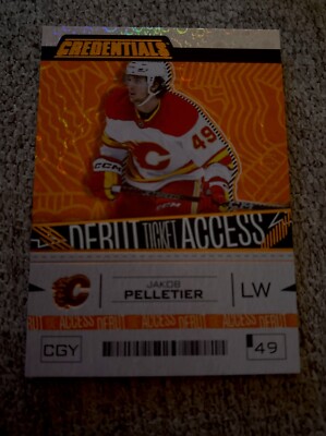 2023-24 Upper Deck Credentials Hockey Jakob Pelletier RC ORANGE /249 Flames