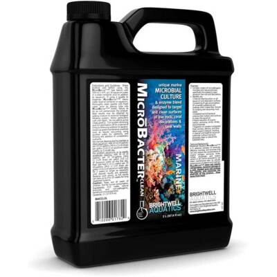 Brightwell Aquatics MicroBacterCLEAN 2 Liters Marine Aquarium Cleaning Enzymes