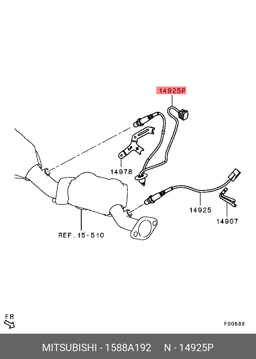 mmm28ページ NEW OEM Mitsubishi 2018-2023 Mirage MIrageG4 Oxygen Sensor