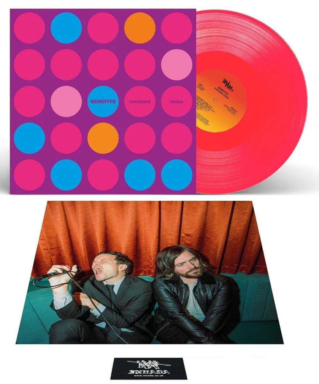 BENEFITS LP Constant Noise PINK VINYL Indies Only + Download NEW SEALED Mails sa