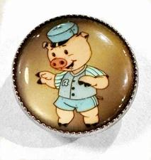 PORKY PIG CARTOON CHARACTER 3/4" Picture Button Sewing Button Pi27