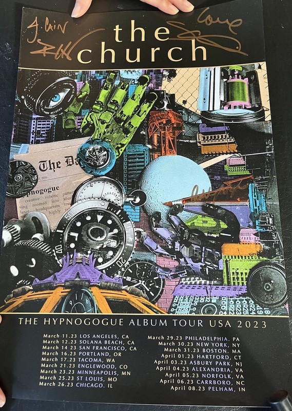 THE CHURCH BAND 2023 Tour Autographed Poster + 3D Print and Tote Bag! VIP Items
