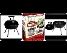Expert Grill Porcelain Coated portable charcoal grill 18.1”x 14.5” w Legs, Gift