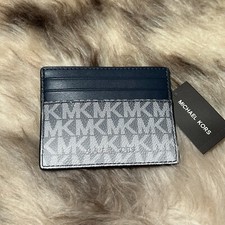 NWT Michael Kors Cooper Tall Card Case - Ombr  Navy