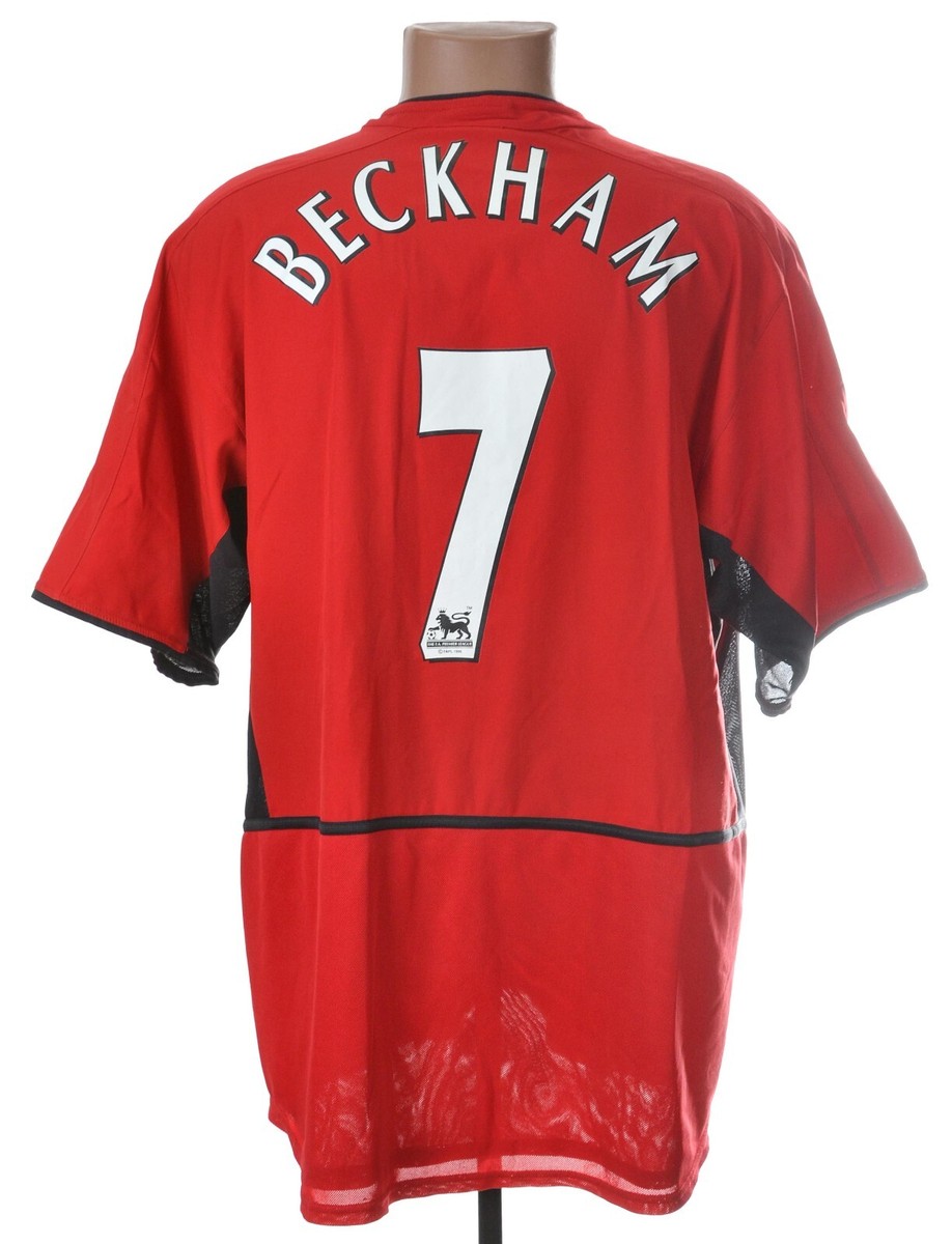 MANCHESTER UNITED 2002/2003 HOME FOOTBALL SHIRT NIKE XL #7 BECKHAM