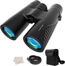 VOROME 12x42 Roof Prism Binoculars for Adults Kids with Clear Low Light Vision 
