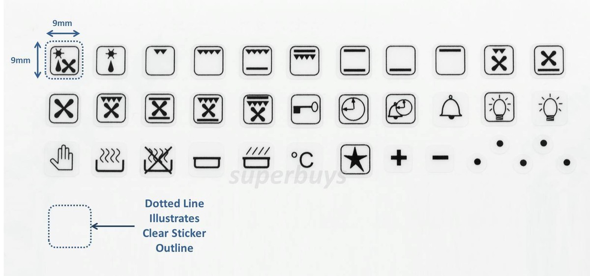 36pc Symbol Oven Cooker Induction Adhesive Knob Dial Sticker Label Stove Cooktop - Foto 3