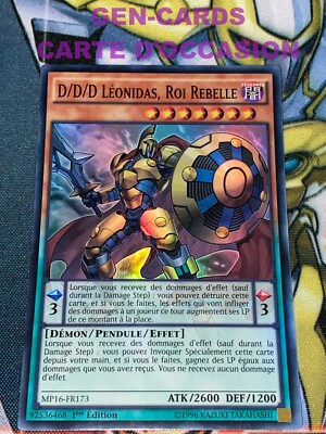 Yu Gi Oh Karte D/D/D LEONIDAS, REBELLISCHER KÖNIG MP16-FR173 1.Auflage