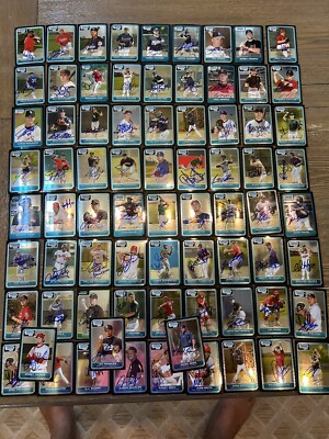 (75) Different 2006 Bowman Chrome In Person AUTOGRAPH Lot Rookies & More